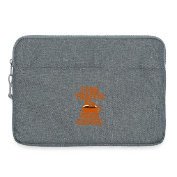 Koffeinhaltige Produktivität: Keine verschwendete Zeit - Laptoptasche 15" - Grau meliert - Vorne