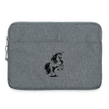 Unicorn Horse Black - Laptop bag 15" - heather grey - Front