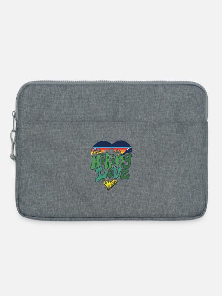Wander- und Naturliebhaber - Laptoptasche 15" - Grau meliert