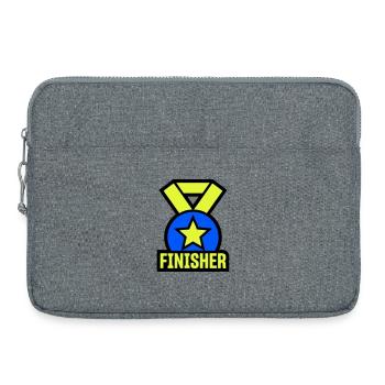 Stolzer Finisher Medaille Stern - Laptoptasche 15" - Grau meliert - Vorne