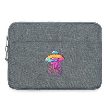 Sombrero drôle de méduse - Sacoche pour ordinateur portable 15 pouces - gris chiné - Devant