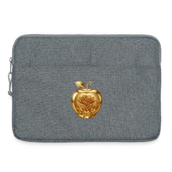 Sweat-shirt « Golden Apple » - Art élégant et exclusif - Sacoche pour ordinateur portable 15 pouces - gris chiné - Devant