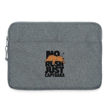 Pas d’urgence, juste du capybara - Sacoche pour ordinateur portable 15 pouces - gris chiné - Devant