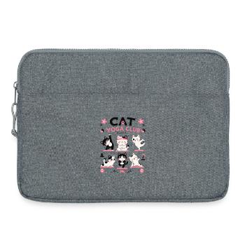 Cat Yoga Club Kawaii Zen Cats - Sacoche pour ordinateur portable 15 pouces - gris chiné - Devant