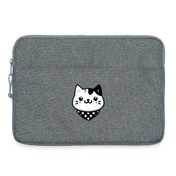 Cat Head Kawaii - Laptop bag 15" - heather grey - Front