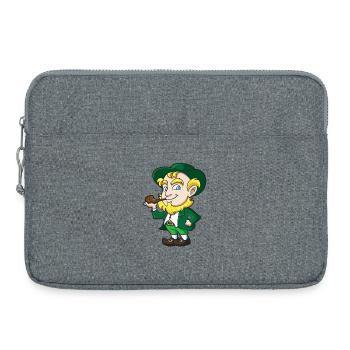 Leprechaun Pipe Charm - Laptop bag 15" - heather grey - Front