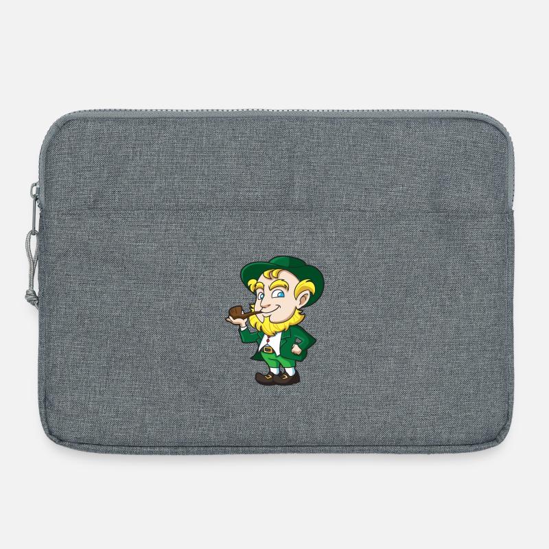 Leprechaun Pipe Charm - Laptop bag 15" - heather grey