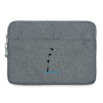Saut de tour - Sacoche pour ordinateur portable 15 pouces - gris chiné - Devant