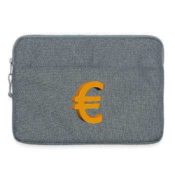 Abstract Golden Euro Design - Laptop bag 15" - heather grey - Front