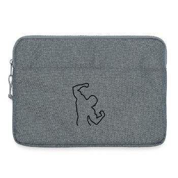 Bodybuilding - Laptoptasche 15" - Grau meliert - Vorne