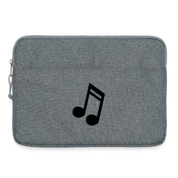 Musique de note de musique, musicien, instrument, chant * - Sacoche pour ordinateur portable 15 pouces - gris chiné - Devant