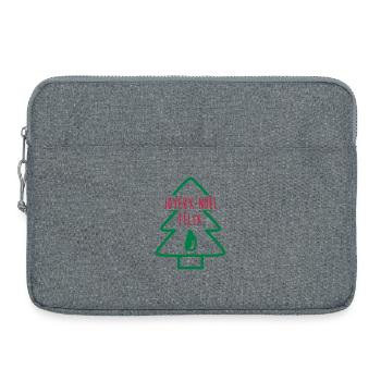 Joyeux Noël Félix / Le Père Noël est une ordure - Sacoche pour ordinateur portable 15 pouces - gris chiné - Devant