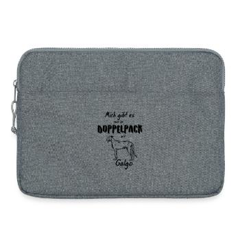 Galgo Silhouette - Kontur - Laptoptasche 15" - Grau meliert - Vorne
