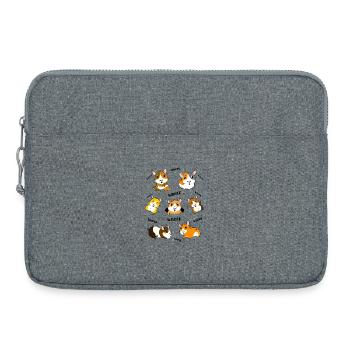 Meerschweinchen Das Leben Ist Besser Mit - Laptoptasche 15" - Grau meliert - Vorne