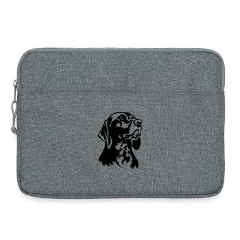 Tête allemande à poil court - Sacoche pour ordinateur portable 15 pouces - gris chiné - Devant