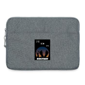 Je serai en vacances - Sacoche pour ordinateur portable 15 pouces - gris chiné - Devant