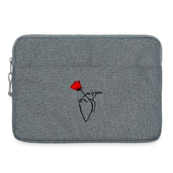 Werde dich vermissen - Laptoptasche 15" - Grau meliert - Vorne