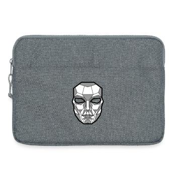 Geometrische Skelettmaske - Laptoptasche 15" - Grau meliert - Vorne
