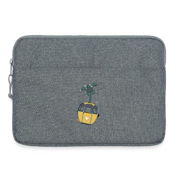 Cable Car Gondola - Yellow Heart - Laptop bag 15" - heather grey - Front