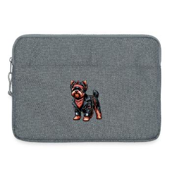 Yorkshire Terrier Rocker - Laptop bag 15" - heather grey - Front