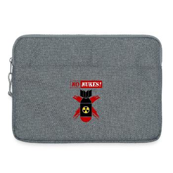 NO NUKES | Anti-nuclear weapon! - Laptop bag 15" - heather grey - Front