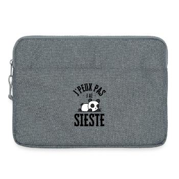 Je peux pas j ai sieste - Sacoche pour ordinateur portable 15 pouces - gris chiné - Devant
