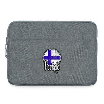Suomi Perkele — Diable finlandais - Sacoche pour ordinateur portable 15 pouces - gris chiné - Devant