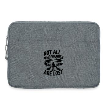 Not All Who Wander Are Lost - Laptop bag 15" - heather grey - Front