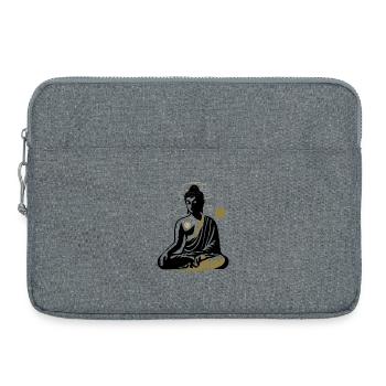 Buddha in the Lotus Position – Meditation and Inner Peace - Laptop bag 15" - heather grey - Front