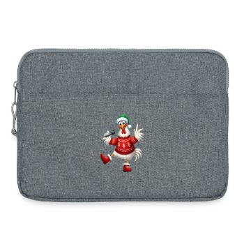 Urlaub Singende Henne Pullover - Laptoptasche 15" - Grau meliert - Vorne