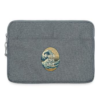 Fuck this shit - Laptop bag 15" - heather grey - Front