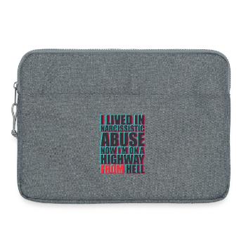 Bold Text Protest Message Design - Laptop bag 15" - heather grey - Front