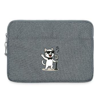 Rock'n'Roll Kitty - Laptop bag 15" - heather grey - Front