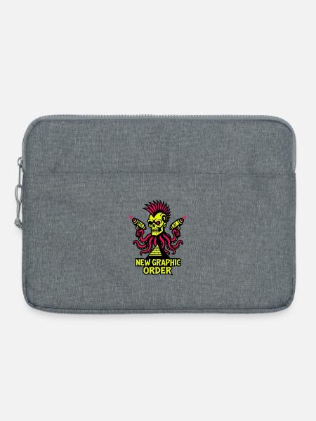 NGO Skull Punk - Laptoptasche 15" - Grau meliert