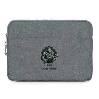 Motif forgé gorille fort - Sacoche pour ordinateur portable 15 pouces - gris chiné - Devant
