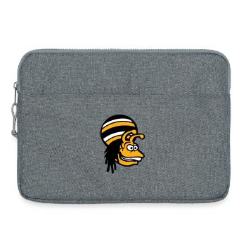 escargot reggae musique rasta cheveux chapeau Jamaïque - Sacoche pour ordinateur portable 15 pouces - gris chiné - Devant