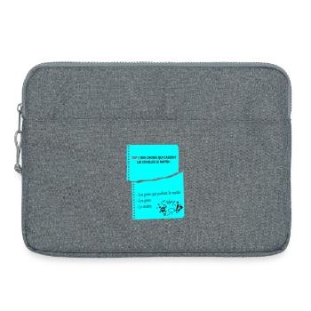 Citation Humoristique Matinales d'un râleur - Sacoche pour ordinateur portable 15 pouces - gris chiné - Devant
