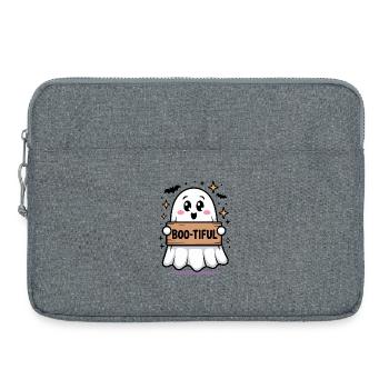 Cute Ghost Halloween Print - Laptop bag 15" - heather grey - Front