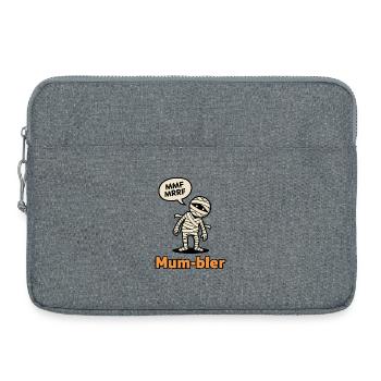Mummy Character with Speech Bubble - Laptop bag 15" - heather grey - Front