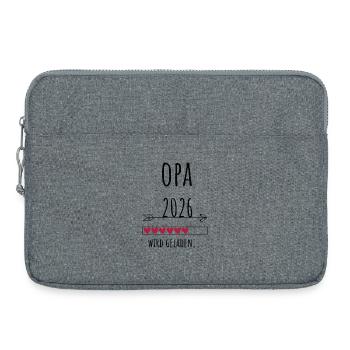 Werdender Opa 2026 Geschenk Schwangerschaft - Laptoptasche 15" - Grau meliert - Vorne