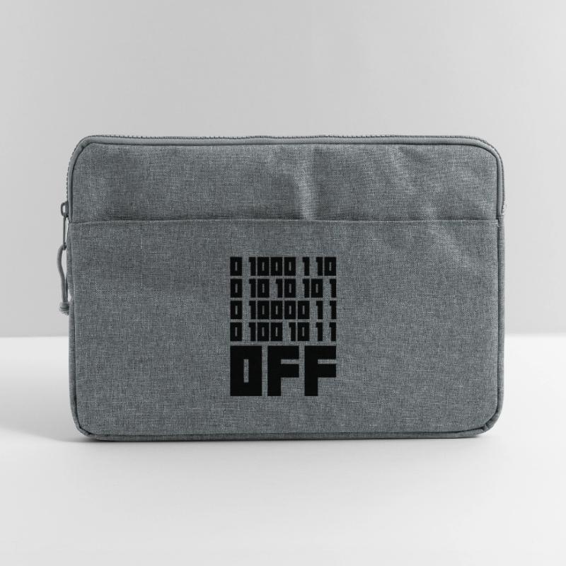 Binary Code F**k OFF – Humour Nerd & Geek Code Sacoche pour ordinateur portable 15 pouces