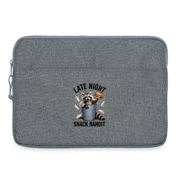 Waschbär-Festmahl in einem Mülltonnen - Laptoptasche 15" - Grau meliert - Vorne