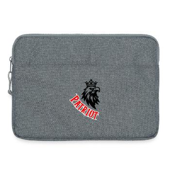 Patriotic Curved Red Typography - Laptop bag 15" - heather grey - Front