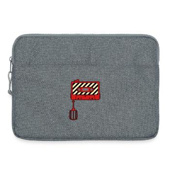 Mixtape vs. Mixer – Retro Music Cult Design - Laptop bag 15" - heather grey - Front