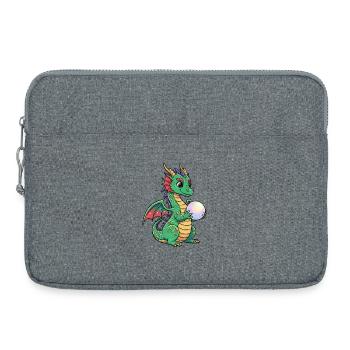 Petit dragon avec boule - Sacoche pour ordinateur portable 15 pouces - gris chiné - Devant