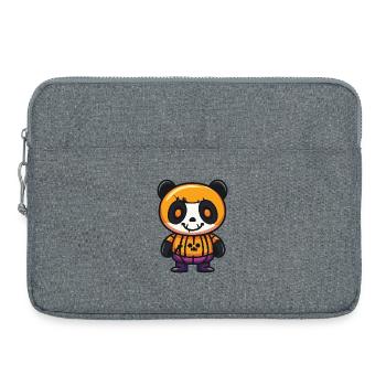 Panda Halloween Zombie - Sacoche pour ordinateur portable 15 pouces - gris chiné - Devant