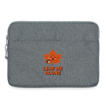 Leaf me Alone - T-Shirt drôle d’automne - Sacoche pour ordinateur portable 15 pouces - gris chiné - Devant