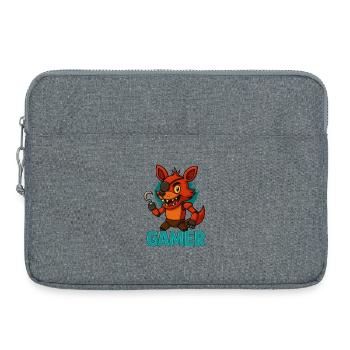 Piratenfuchs Gamer - Laptoptasche 15" - Grau meliert - Vorne