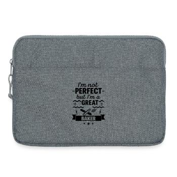 Je ne suis pas parfait mais je suis un grand boulanger - Sacoche pour ordinateur portable 15 pouces - gris chiné - Devant
