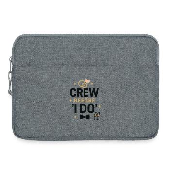 Crew before 'I Do' – Bachelor Party Crew Shirt - Laptop bag 15" - heather grey - Front